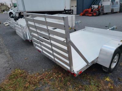 New 2027 Aluma 638S-TG One Piece Gate Utility Trailer ONE FOOT SOLID SIDES, ALUMINUM WHEELS, FALL CLEARANCE IN STOCK ONLY