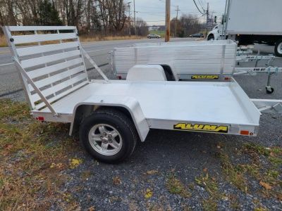 New 2027 Aluma 638S-TG One Piece Gate Utility Trailer ONE FOOT SOLID SIDES, ALUMINUM WHEELS, FALL CLEARANCE IN STOCK ONLY