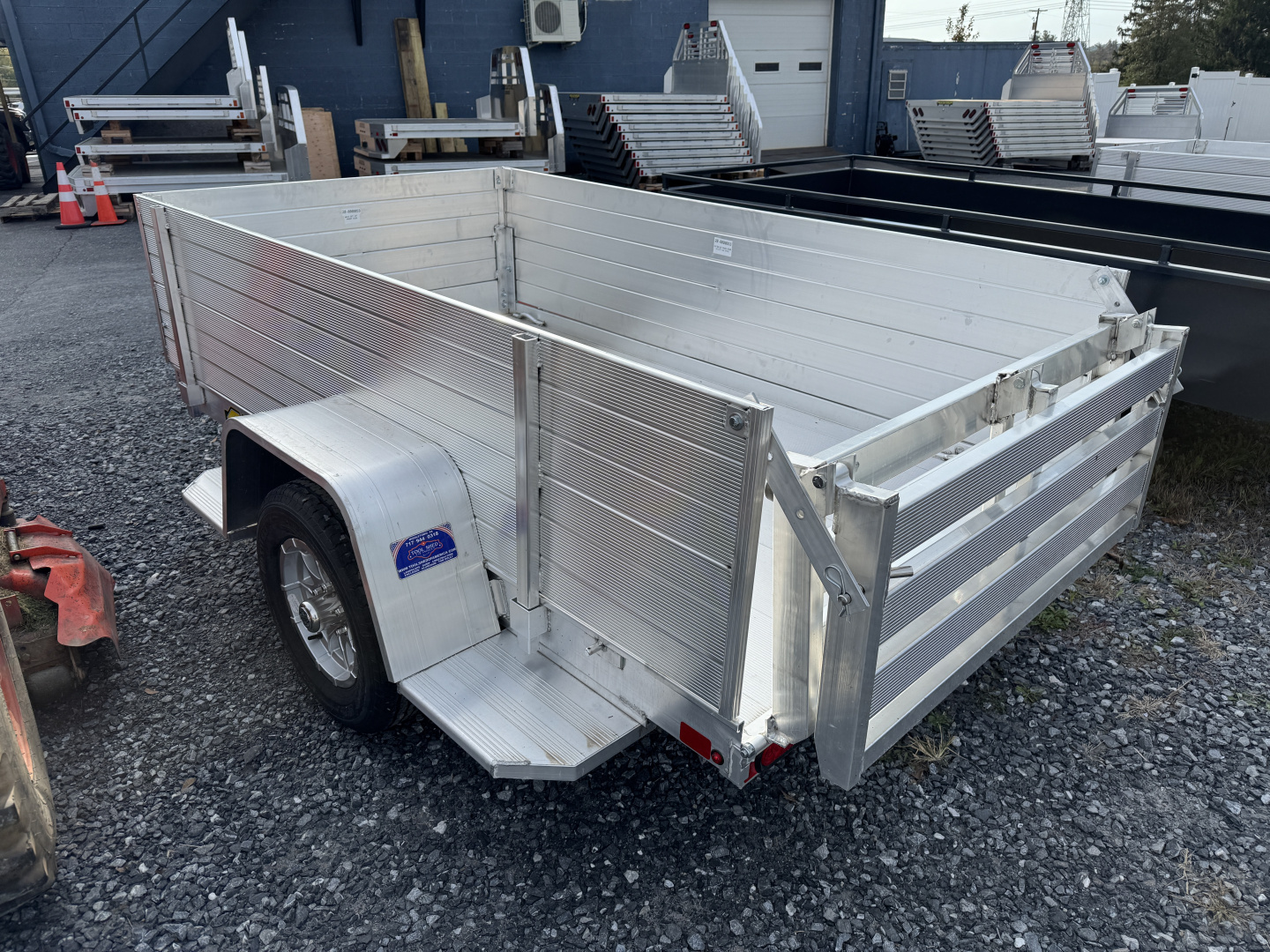 New 2027 Aluma 548S-BT 2Ft Solid Sides Bifold Tailgate Utility Trailer FALL CLEARANCE IN STOCK ONLY