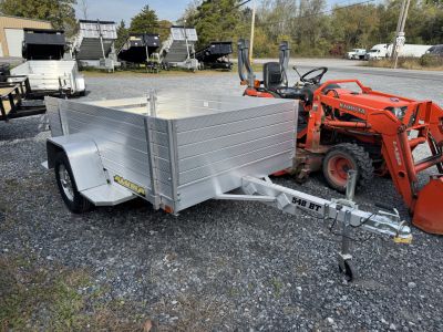 New 2027 Aluma 548S-BT 2Ft Solid Sides Bifold Tailgate Utility Trailer FALL CLEARANCE IN STOCK ONLY