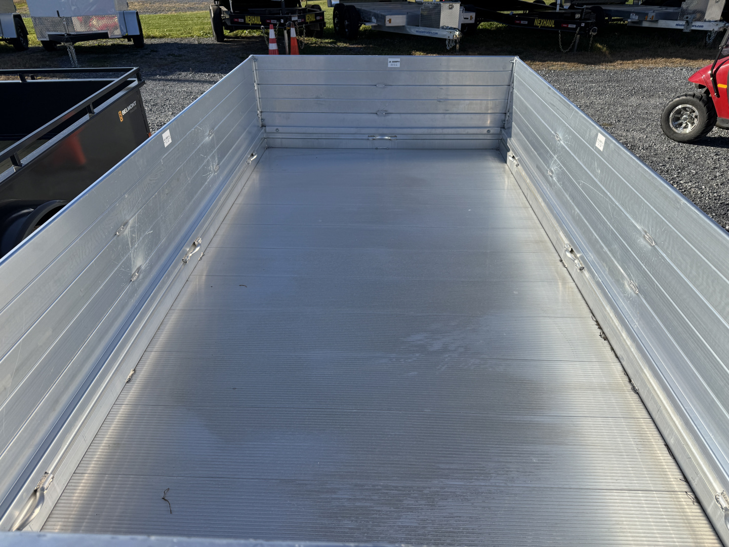 New 2026 Aluma 6310S-BT 2ft Solid Sides Bifold Gate Utility Trailer FALL CLEARANCE IN STOCK ONLY
