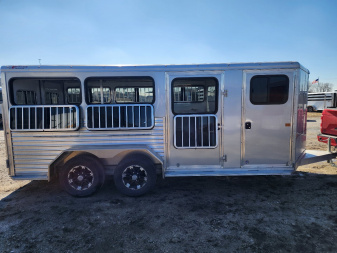 New 2025 Frontier Stock Low Pro 7x16 6 Pen / Stock Combo Trailer