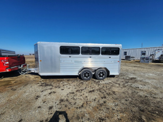 New 2025 Frontier Stock Low Pro 7x16 6 Pen / Stock Combo Trailer
