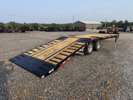 New 2026 Behnke 102"x36' 20 TON Pintle Hitch Tag Trailer *HYD DOVE TAIL*