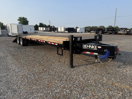 New 2026 Behnke 102"x36' 20 TON Pintle Hitch Tag Trailer *HYD DOVE TAIL*