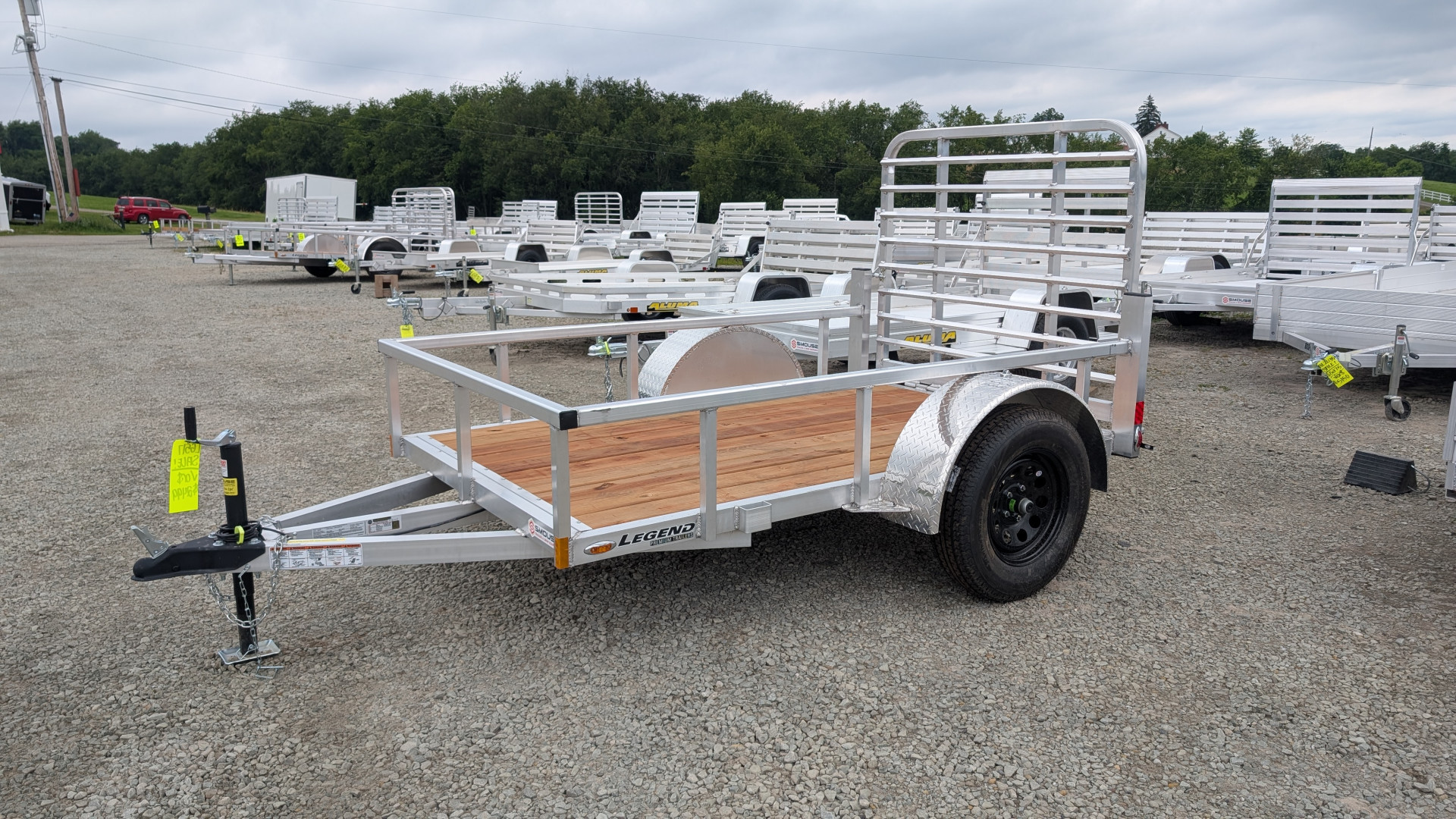 New 2026 Legend 5x8 Open Deluxe Aluminum Trailer w/ Steel Wheels