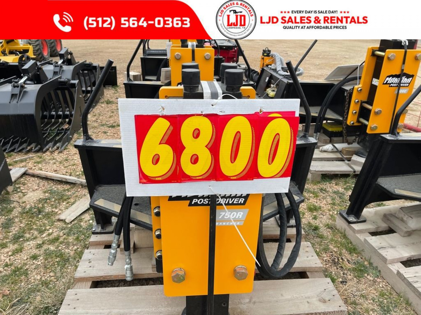 New 2025 Montana - 750 Post Driver - Skid Steer Attachment