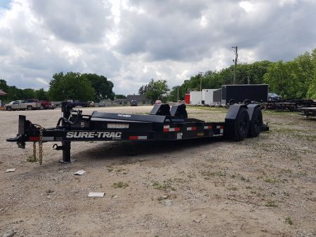 New 2025 Sure-Trac 7x16 Drop Deck Trailer 15.4K Equipment Trailer