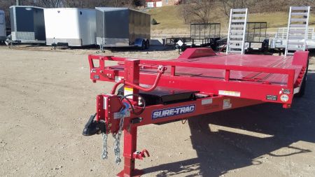 New 2024 Sure-Trac 8.5 x 22 (20+2) Full-Width Equipment Trailer Equipment Trailer