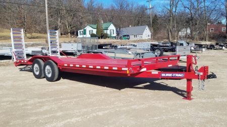 New 2024 Sure-Trac 8.5 x 22 (20+2) Full-Width Equipment Trailer Equipment Trailer