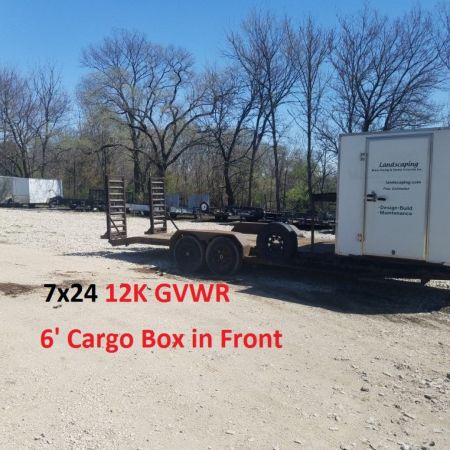 Used 2012 J&B Enterprizes 7x24 12K Equipment trailer