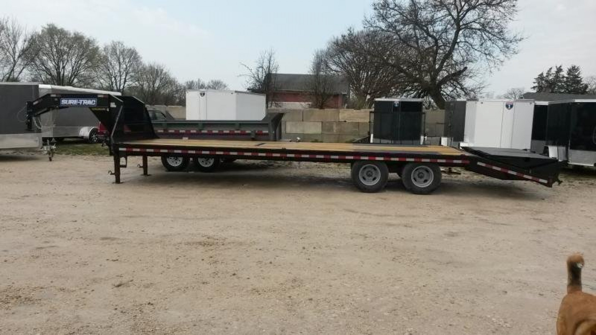 New 2025 Sure-Trac 8.5x25+5 Heavy Duty Gooseneck Equipment Trailer 20k