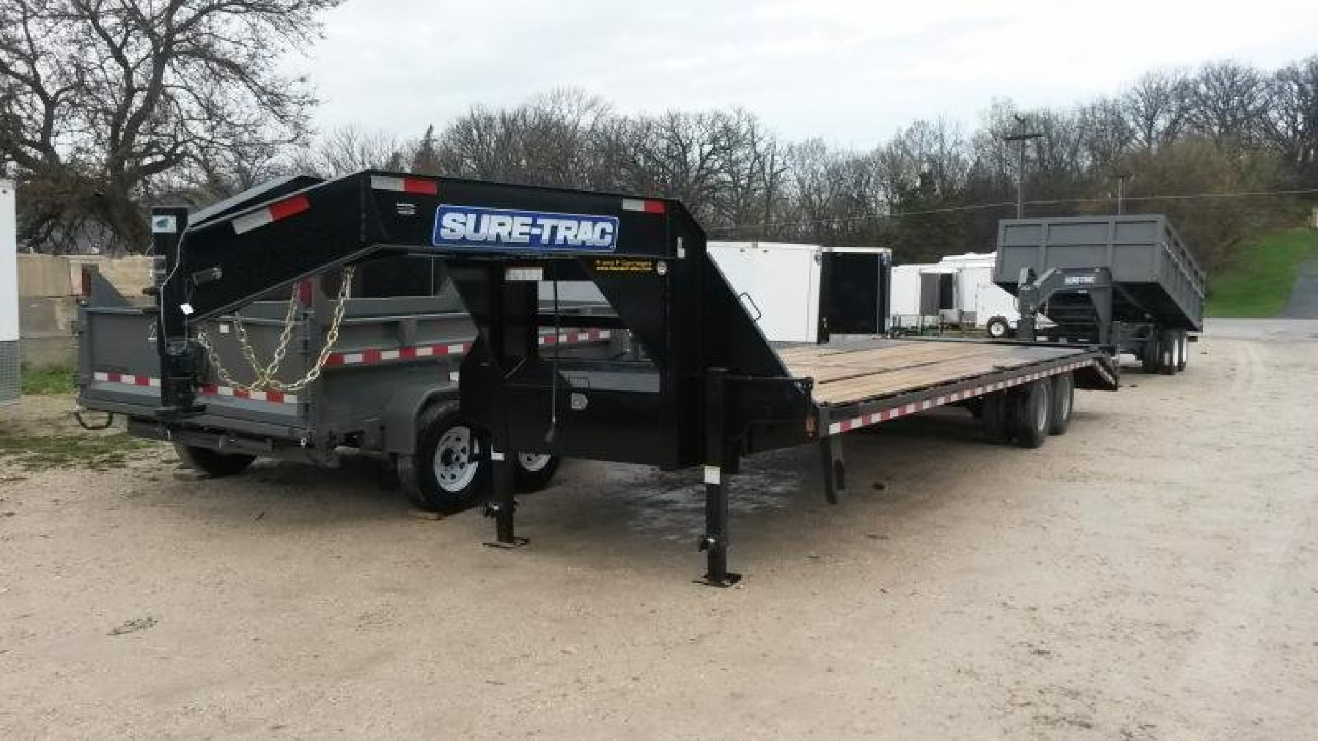 New 2025 Sure-Trac 8.5x25+5 Heavy Duty Gooseneck Equipment Trailer 20k