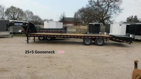 New 2025 Sure-Trac 8.5x25+5 Heavy Duty Gooseneck Equipment Trailer 20k