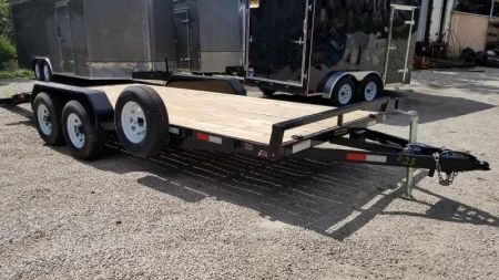 Used RENTAL #25 7x18 Sure Trac Open Car Hauler