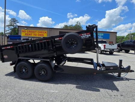 New 2025 PROSPECTOR 7X14 14K TELESCOPING DUMP TRAILER WITH 2' WALLS AND SPARE TIRE