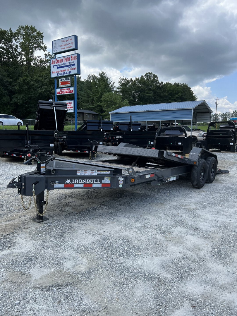 New 2026 Iron Bull Tilt Trailer / TWB Series / 81" x 22' ( 6'Stationary 16' Tilt ) / 2-8,000# Electric Brake Axles / Jumbo Tool Box