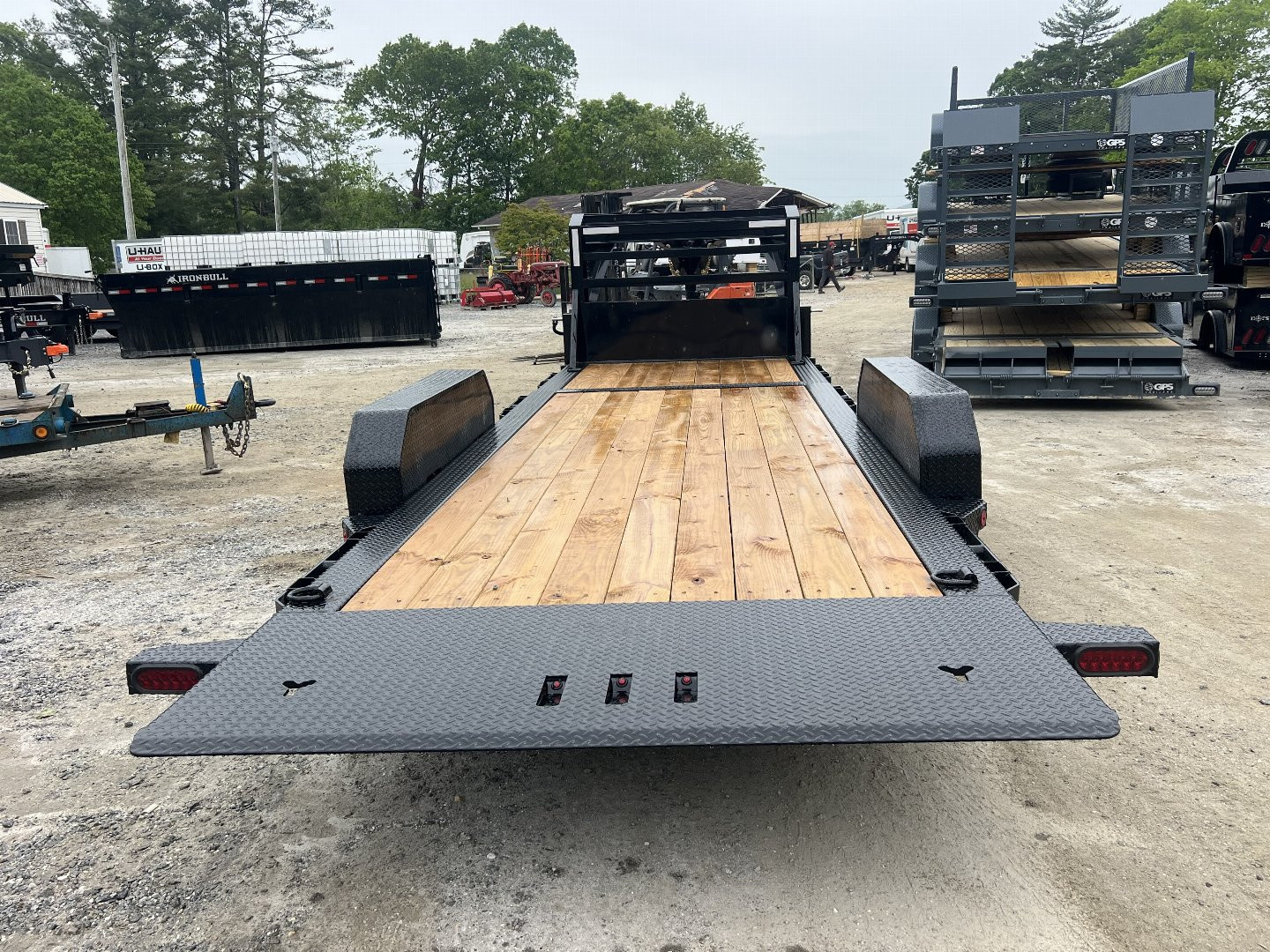 New 2025 Iron Bull TLG8122082 Gooseneck Tilt Trailer / 81" Wide x 22' Long / 6' Stationary 16' Tilt / 2-8,000# Torsion Electric Brake Axles / 215/75R17.5" Tires and Wheels