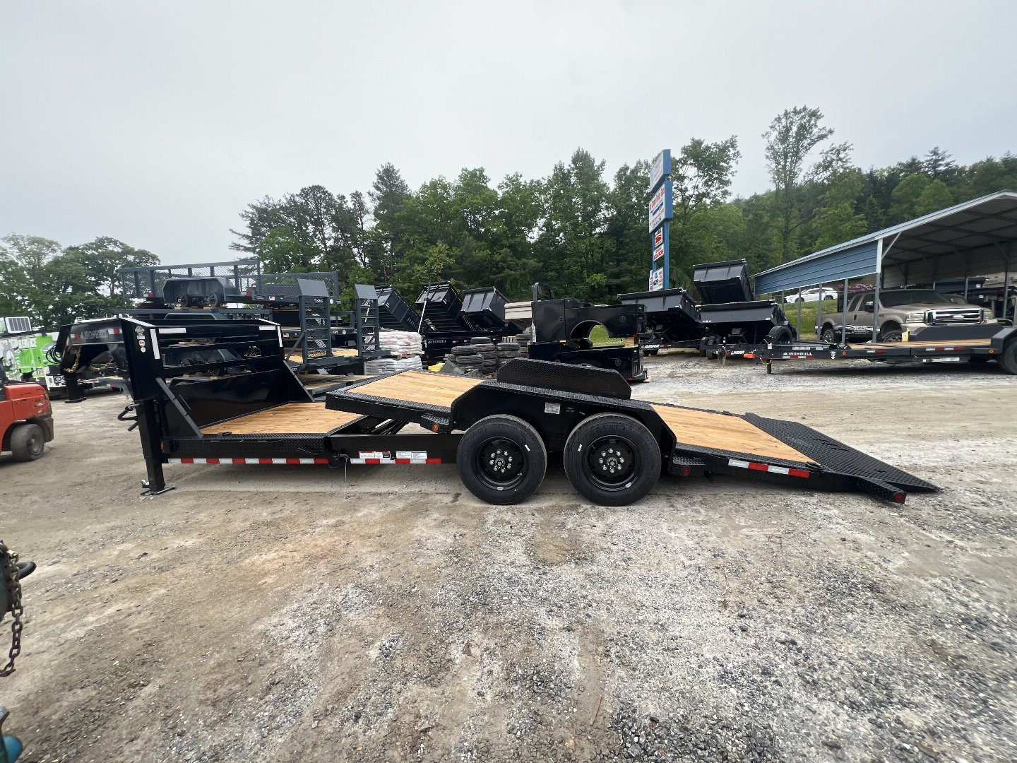 New 2025 Iron Bull TLG8122082 Gooseneck Tilt Trailer / 81" Wide x 22' Long / 6' Stationary 16' Tilt / 2-8,000# Torsion Electric Brake Axles / 215/75R17.5" Tires and Wheels