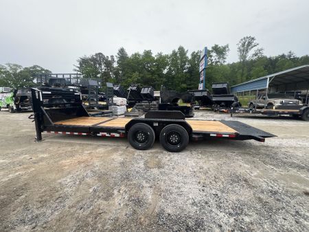 New 2025 Iron Bull TLG8122082 Gooseneck Tilt Trailer / 81" Wide x 22' Long / 6' Stationary 16' Tilt / 2-8,000# Torsion Electric Brake Axles / 215/75R17.5" Tires and Wheels
