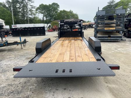 New 2025 Iron Bull TLG8122082 Gooseneck Tilt Trailer / 81" Wide x 22' Long / 6' Stationary 16' Tilt / 2-8,000# Torsion Electric Brake Axles / 215/75R17.5" Tires and Wheels