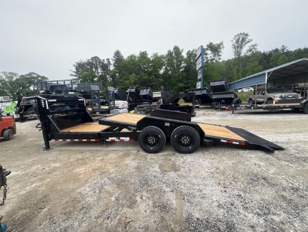 New 2025 Iron Bull TLG8122082 Gooseneck Tilt Trailer / 81" Wide x 22' Long / 6' Stationary 16' Tilt / 2-8,000# Torsion Electric Brake Axles / 215/75R17.5" Tires and Wheels