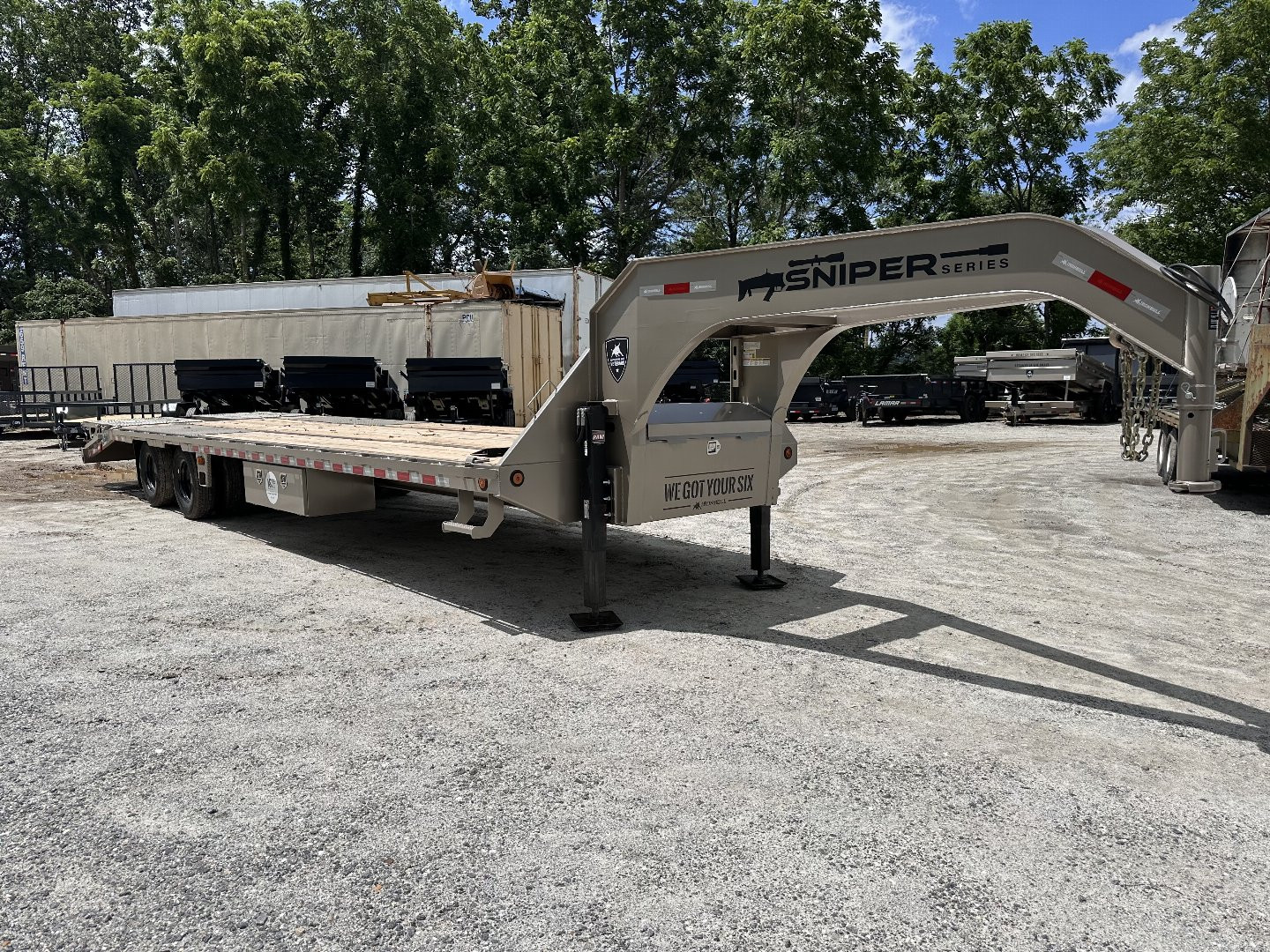 New 2025 Iron Bull FLG0232102 SNIPER SERIES Flatbed Trailer / 102" WIDE X 32' LONG / RAMPAGE RAMPS / 2-10,000# ELECTRIC BRAKE AXLES / HYDRAULIC JACKS / ENGINEERED I-BEAM FRAME / 2- SIDE MOUNT TOOLBOXES / WINCH PLATE