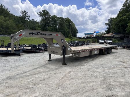 New 2025 Iron Bull FLG0232102 SNIPER SERIES Flatbed Trailer / 102" WIDE X 32' LONG / RAMPAGE RAMPS / 2-10,000# ELECTRIC BRAKE AXLES / HYDRAULIC JACKS / ENGINEERED I-BEAM FRAME / 2- SIDE MOUNT TOOLBOXES / WINCH PLATE