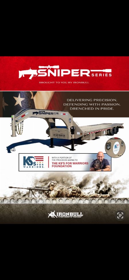 New 2025 Iron Bull FLG0232102 SNIPER SERIES Flatbed Trailer / 102" WIDE X 32' LONG / RAMPAGE RAMPS / 2-10,000# ELECTRIC BRAKE AXLES / HYDRAULIC JACKS / ENGINEERED I-BEAM FRAME / 2- SIDE MOUNT TOOLBOXES / WINCH PLATE