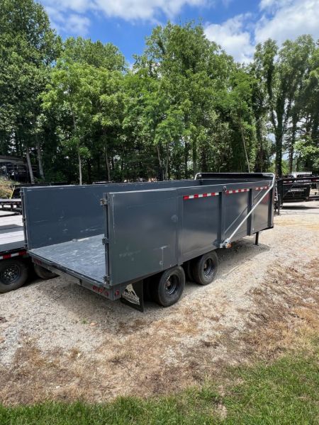 New 2025 Iron Bull DMG Series / 102" Wide x 20' Long / 4' High Sides / Barn Door Gates / 2-10,000# Axles /Gray In color / Telescopic Hoist / Side Arm Tarp System