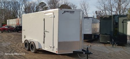 New 2025 Homesteader Trailers / 714IT Intrepid / 6'6" Interior Height / .030 White Aluminum / Ramp Rear Door / 32" Side Door