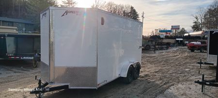 New 2025 Homesteader Trailers / 714IT Intrepid / 6'6" Interior Height / .030 White Aluminum / Ramp Rear Door / 32" Side Door