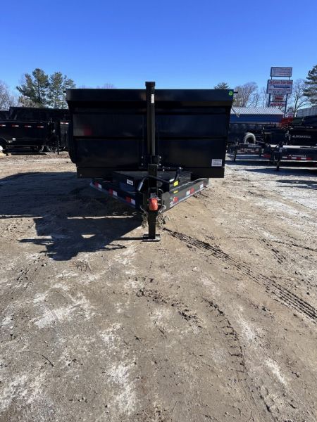 New 2025 Iron Bull Dump Trailer / DTB Series / 83" Wide x 16' Long / Telescopic Hoist / Ramp / Tarp / 36" High Sides / 2- 8,000# Electric Brake Axles / 17.5" Tires & Wheels / Matching Spare Tire & Wheel