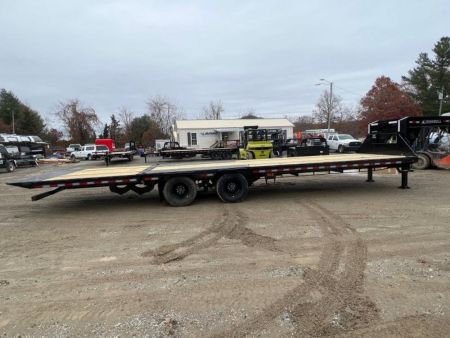 New 2024 Iron Bull Hydraulic Dovetail Gooseneck Trailer / 102" Wide x 32' Long / 2-10,000# Electric Brake Axles / 9' Hydraulic Dovetail / Dual Hydraulic Jacks