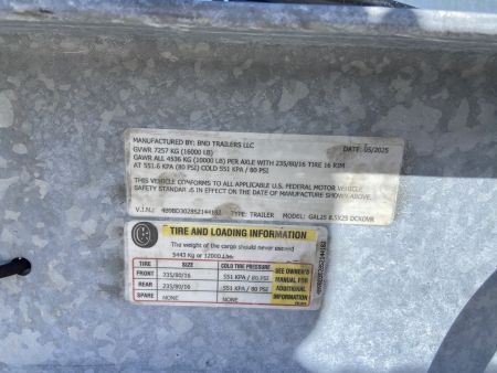 New BND 25' Galvanized Deckover Trailer