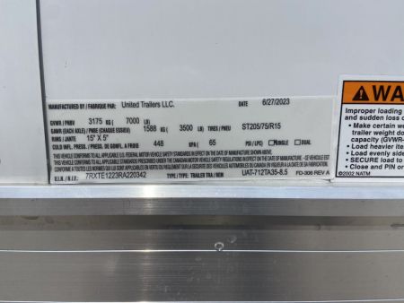 New United UAT 7x12 Aluminum Fiber Splicing Trailer
