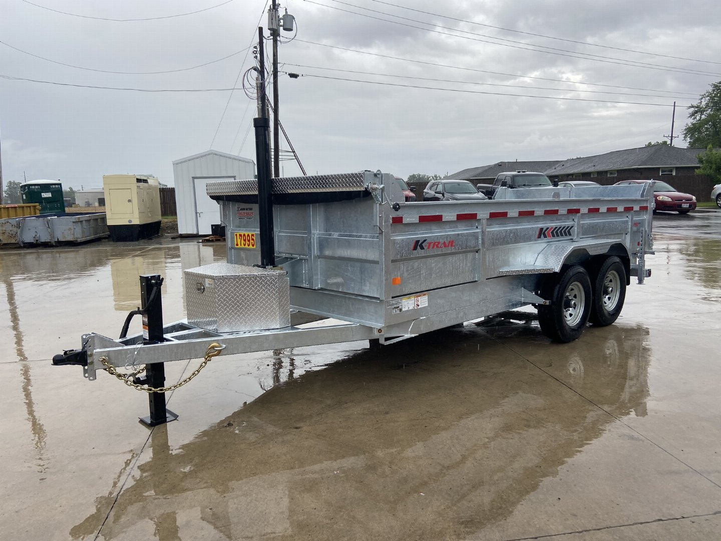 New K-Trail 82"x16' Galvanized Dump Trailer