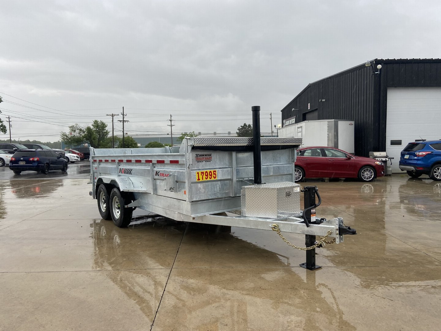 New K-Trail 82"x16' Galvanized Dump Trailer