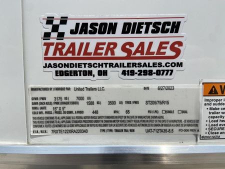 New United Aluminum 7x12 Fiber Splicer Trailer