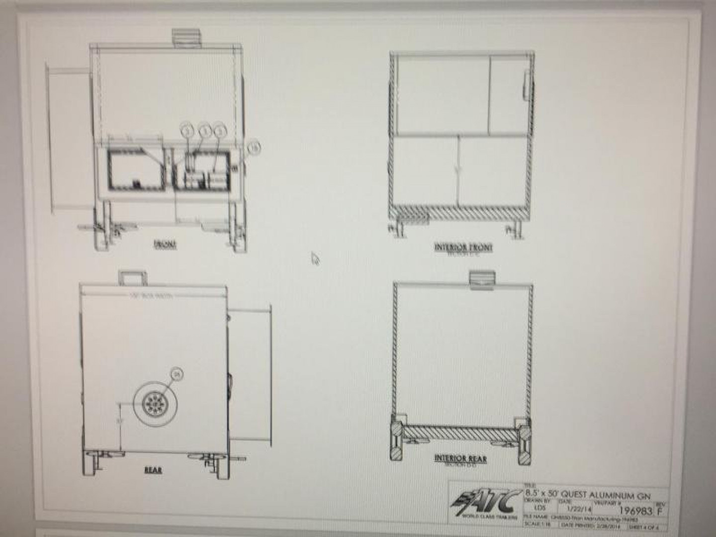 Used 50' Aluminum Jobsite or Bunkhouse Trailer - ATC