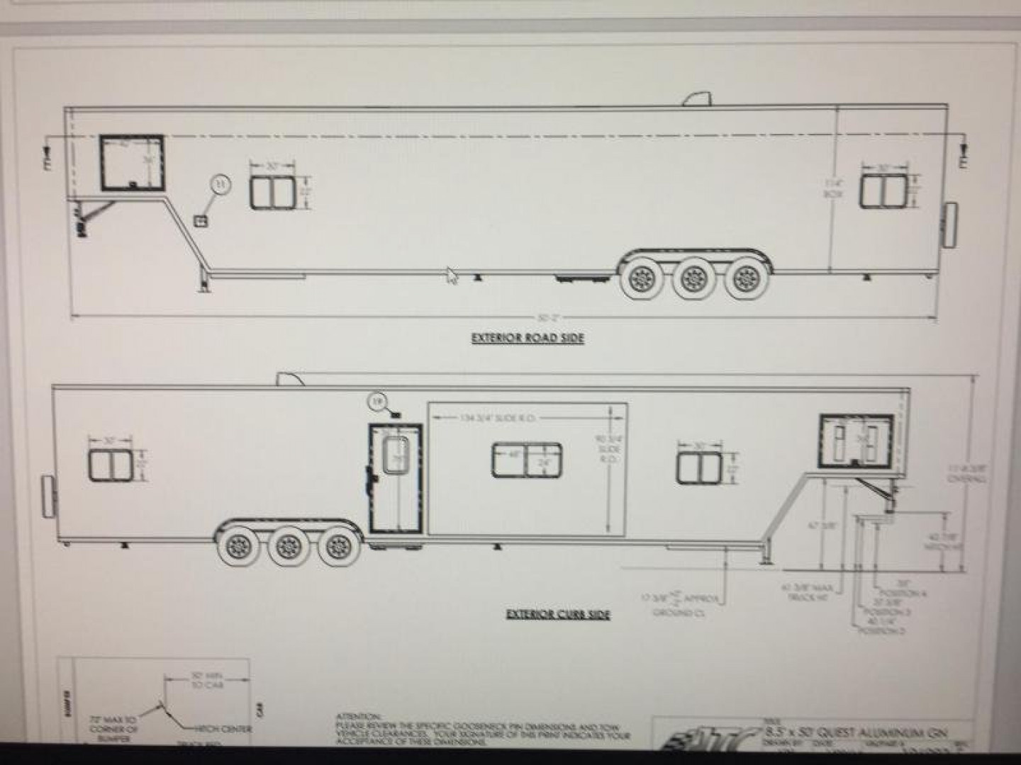 Used 50' Aluminum Jobsite or Bunkhouse Trailer - ATC