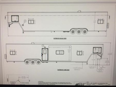 Used 50' Aluminum Jobsite or Bunkhouse Trailer - ATC