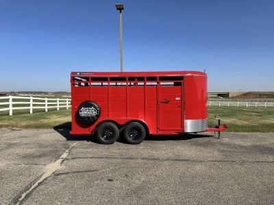 New 2025 S&S Manufacturing 6'x6'6 x16' Stock / Stock Combo Trailer