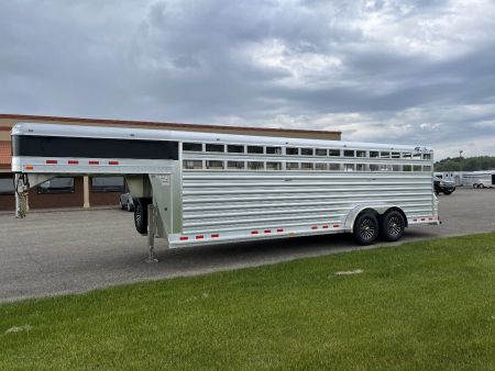 New 2025 4-Star Trailers 7'x24' Stock GN Stock / Stock Combo Trailer