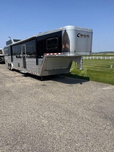 Used 2014 Cimarron Trailers 3H 17' Trail Boss LQ Horse Trailer