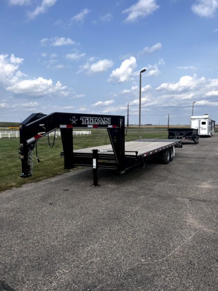 New 2023 Titan Trailers 26' Ruff Neck GN Flatbed Trailer
