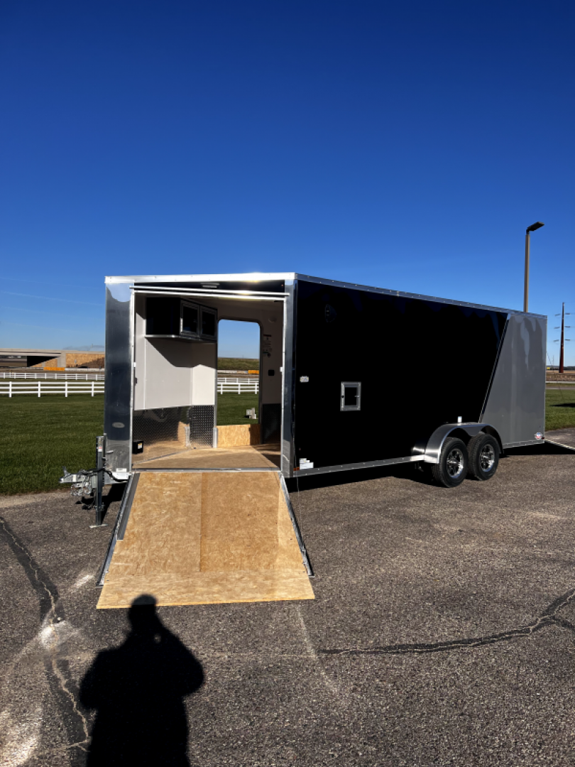 New 2023 Ameralite ATST725TA3 7' x 25' All-Aluminum Snowmobile Trailer