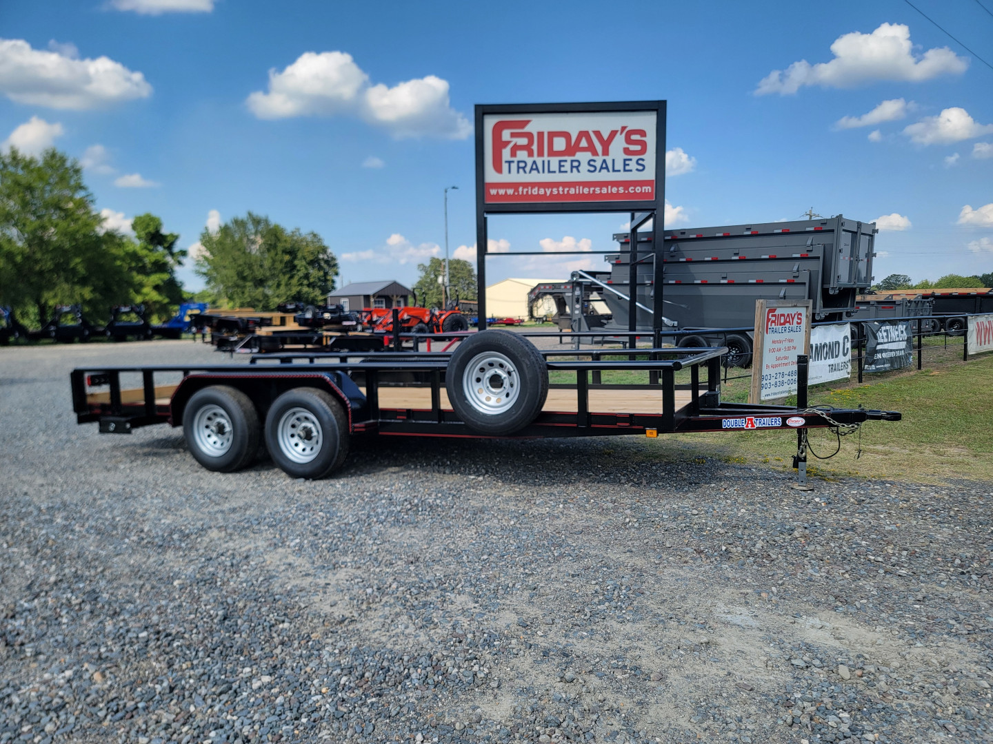 New 2025 Double A Trailers Trailers 18' x 83" Pipe Top with 5200 lb axles