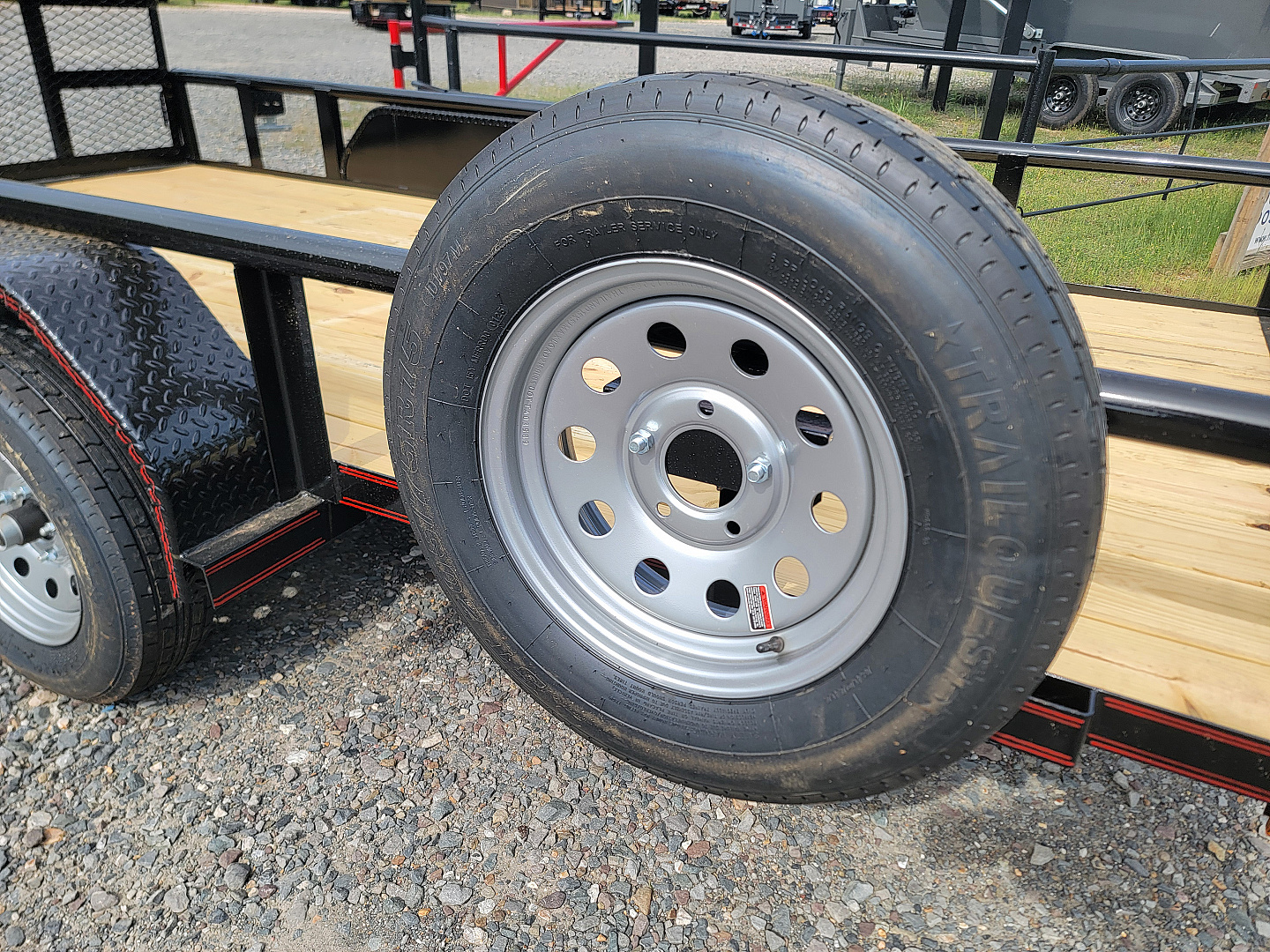 New 2025 Double A Trailers 14'x77" Tandem Axle Pipe Top w/ Tailgate