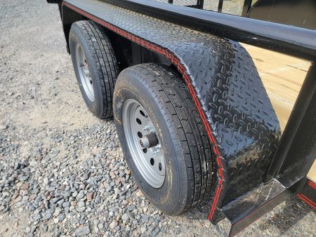 New 2025 Double A Trailers 14'x77" Tandem Axle Pipe Top w/ Tailgate